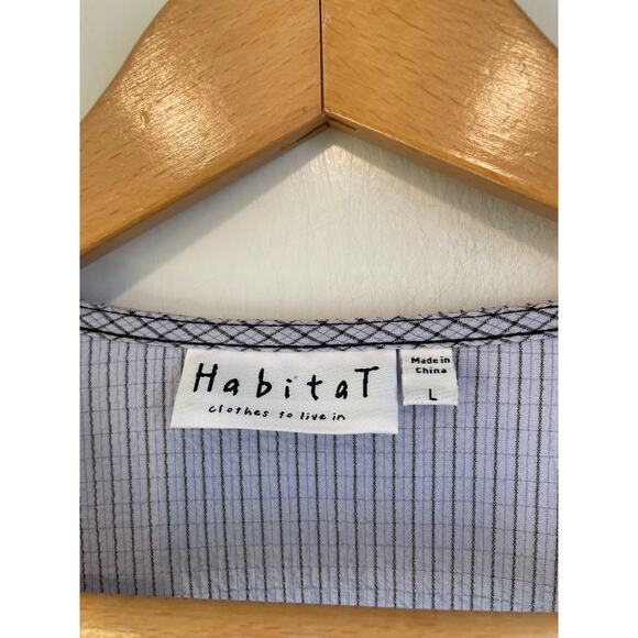 Habitat blue 3/4 sleeve tunic top lightweight asymetrical unique stretchy Size L - Picture 4 of 6